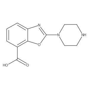 2-Piperazin-1-yl-1,3-benzoxazole-7-carboxylic acid结构式