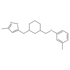 2-Methyl-4-({1-[(3-methyl-1,2-oxazol-5-yl)methyl]piperidin-3-yl}methoxy)pyridine Structure