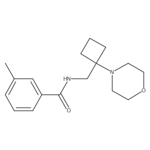 3-methyl-N-{[1-(morpholin-4-yl)cyclobutyl]methyl}benzamide Structure