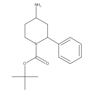 Tert-butyl (2R,4R)-4-amino-2-phenylpiperidine-1-carboxylate结构式