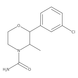 rac-(2R,3R)-2-(3-chlorophenyl)-3-methylmorpholine-4-carboxamide结构式