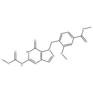 Methyl 4-((7-hydroxy-5-((methoxycarbonyl)amino)-1H-pyrazolo[4,3-d]pyrimidin-1-yl)methyl)-3-methoxybenzoate结构式