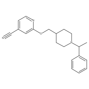 2-{[1-(1-Phenylethyl)piperidin-4-yl]methoxy}pyridine-4-carbonitrile Structure