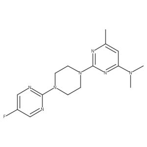2-[4-(5-fluoropyrimidin-2-yl)piperazin-1-yl]-N,N,6-trimethylpyrimidin-4-amine Structure