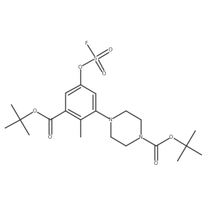 Tert-butyl 4-{3-[(tert-butoxy)carbonyl]-5-[(fluorosulfonyl)oxy]-2-methylphenyl}piperazine-1-carboxylate结构式