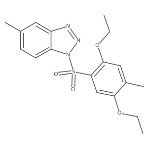 1-(2,5-diethoxy-4-methylbenzenesulfonyl)-5-methyl-1H-1,2,3-benzotriazole Structure