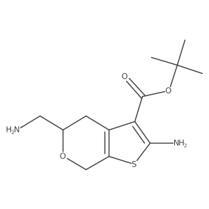 2-amino-5-aminomethyl-4,7-dihydro-5H-thieno[2,3-c]pyran-3-carboxylic acid tert-butyl ester结构式
