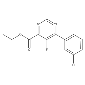 Ethyl 6-(3-chlorophenyl)-5-fluoropyrimidine-4-carboxylate Structure