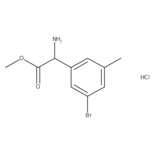 Methyl2-amino-2-(3-bromo-5-methylphenyl)acetatehydrochloride结构式