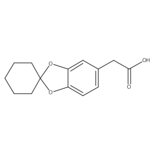 Spiro[1,3-benzodioxole-2,1a(2)-cyclohexane]-5-acetic acid结构式