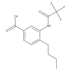 4-Butyl-3-(2,2,2-trifluoroacetamido)benzoic acid Structure