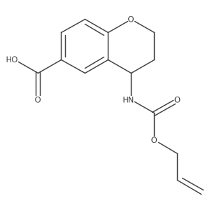 4-{[(prop-2-en-1-yloxy)carbonyl]amino}-3,4-dihydro-2H-1-benzopyran-6-carboxylic acid结构式