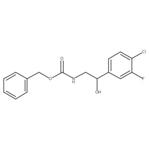 benzyl N-[2-(4-chloro-3-fluorophenyl)-2-hydroxyethyl]carbamate结构式