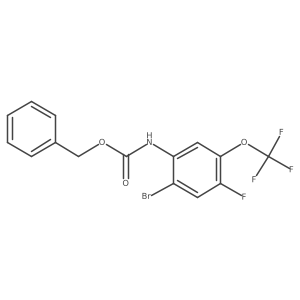 benzyl N-[2-bromo-4-fluoro-5-(trifluoromethoxy)phenyl]carbamate Structure