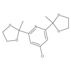 4-Chloro-2,6-bis(2-methyl-1,3-dioxolan-2-yl)pyridine Structure