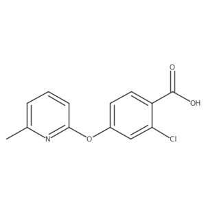 2-Chloro-4-((6-methylpyridin-2-yl)oxy)benzoic acid结构式