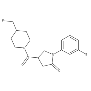 1-(3-Bromophenyl)-4-[4-(fluoromethyl)piperidine-1-carbonyl]pyrrolidin-2-one Structure