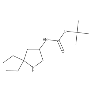 tert-butylN-(5,5-diethylpyrrolidin-3-yl)carbamate结构式