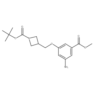 3-(3-Amino-5-methoxycarbonyl-phenoxymethyl)-azetidine-1-carboxylic acid tert-butyl ester结构式