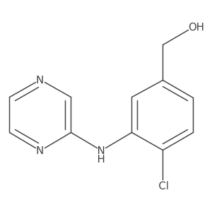 (4-Chloro-3-(pyrazin-2-ylamino)phenyl)methanol结构式