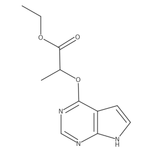 ethyl 2-{7H-pyrrolo[2,3-d]pyrimidin-4-yloxy}propanoate Structure