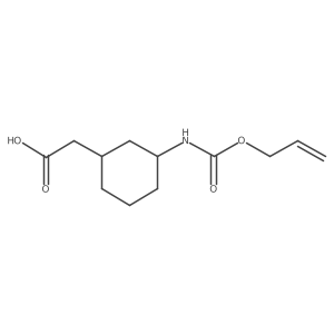 2-(3-{[(Prop-2-en-1-yloxy)carbonyl]amino}cyclohexyl)acetic acid Structure