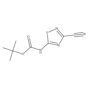 tert-butyl N-(3-cyano-1,2,4-thiadiazol-5-yl)carbamate Structure