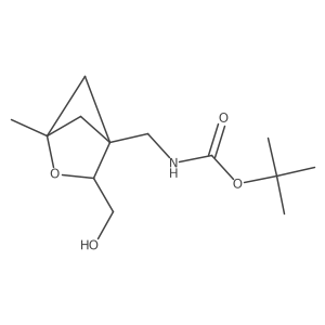 tert-butyl N-{[3-(hydroxymethyl)-1-methyl-2-oxabicyclo[2.1.1]hexan-4-yl]methyl}carbamate结构式