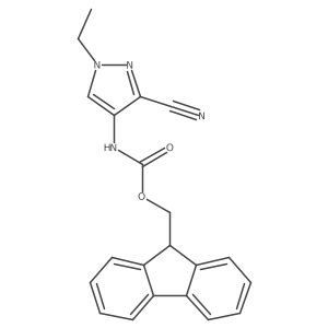 (9H-fluoren-9-yl)methyl N-(3-cyano-1-ethyl-1H-pyrazol-4-yl)carbamate结构式