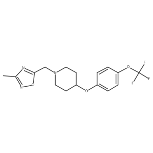 1-[(3-Methyl-1,2,4-oxadiazol-5-yl)methyl]-4-[4-(trifluoromethoxy)phenoxy]piperidine Structure