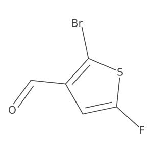 2-Bromo-5-fluorothiophene-3-carbaldehyde Structure