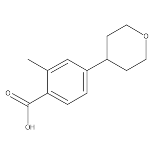 2-Methyl-4-(tetrahydro-2H-pyran-4-yl)benzoic acid结构式