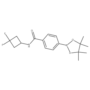 N-(3,3-Difluoro-cyclobutyl)-4-(4,4,5,5-tetramethyl-[1,3,2]dioxaborolan-2-yl)-benzamide结构式