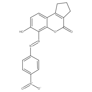 Cyclopenta[c][1]benzopyran-4(1H)-one, 2,3-dihydro-7-hydroxy-6-[2-(4-nitrophenyl)diazenyl]-结构式