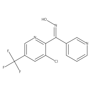 [3-Chloro-5-(trifluoromethyl)-2-pyridinyl](3-pyridinyl)methanone oxime结构式