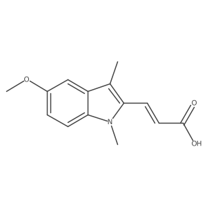 (2E)-3-(5-Methoxy-1,3-dimethyl-1H-indol-2-yl)-2-propenoic acid Structure