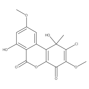 (R)-2-Chloro-1,7-dihydroxy-3,9-dimethoxy-1-methyl-1H-benzo[c]chromene-4,6-dione Structure