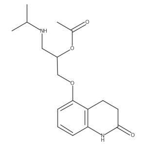 5-[2-(Acetyloxy)-3-[(1-methylethyl)amino]propoxy]-3,4-dihydro-2(1H)-quinolinone Structure