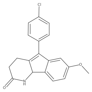 5-(4-Chlorophenyl)-1,3,4,9b-tetrahydro-7-methoxy-2H-indeno[1,2-b]pyridin-2-one结构式