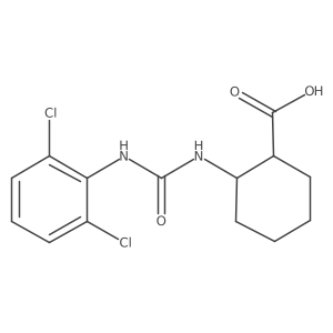 2-[3-(2,6-Dichloro-phenyl)-ureido]-cyclohexanecarboxylic acid结构式