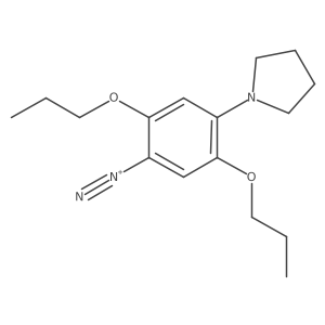 2,5-Dipropoxy-4-(1-pyrrolidinyl)benzenediazonium Structure
