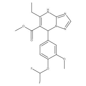 Methyl 7-(4-(difluoromethoxy)-3-methoxyphenyl)-5-ethyl-4,7-dihydro-[1,2,4]triazolo[1,5-a]pyrimidine-6-carboxylate结构式