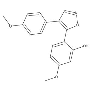 5-Methoxy-2-[4-(4-methoxyphenyl)-1,2-oxazol-5-yl]phenol结构式