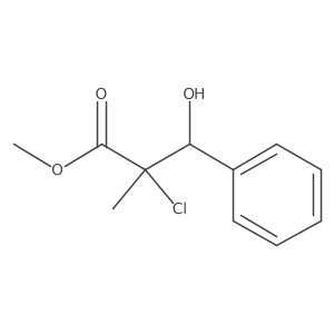 Methyl 2-chloro-3-hydroxy-2-methyl-3-phenylpropanoate结构式