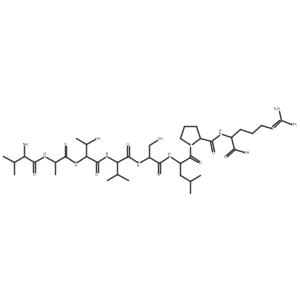 L-Valyl-L-alanyl-L-threonyl-L-valyl-L-seryl-L-leucyl-L-prolyl-N~5~-(diaminomethylidene)-L-ornithine Structure