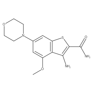 Benzo[b]thiophene-2-carboxamide,3-amino-4-methoxy-6-(4-morpholinyl)- Structure