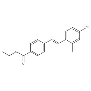 Ethyl 4-[2-(2-fluoro-4-hydroxyphenyl)diazenyl]benzoate结构式
