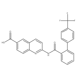 2-[(4'-Trifluoromethyl-biphenyl-2-carbonyl)-amino]-quinoline-6-carboxylic acid结构式