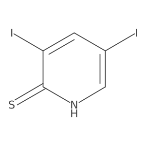 3,5-Diiodo-2(1H)-pyridinethione结构式