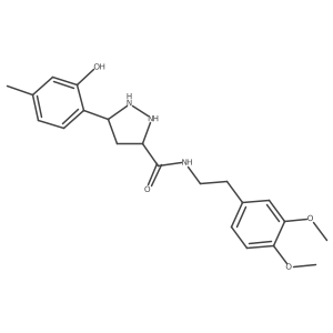 N-[2-(3,4-dimethoxyphenyl)ethyl]-5-(2-hydroxy-4-methylphenyl)pyrazolidine-3-carboxamide Structure